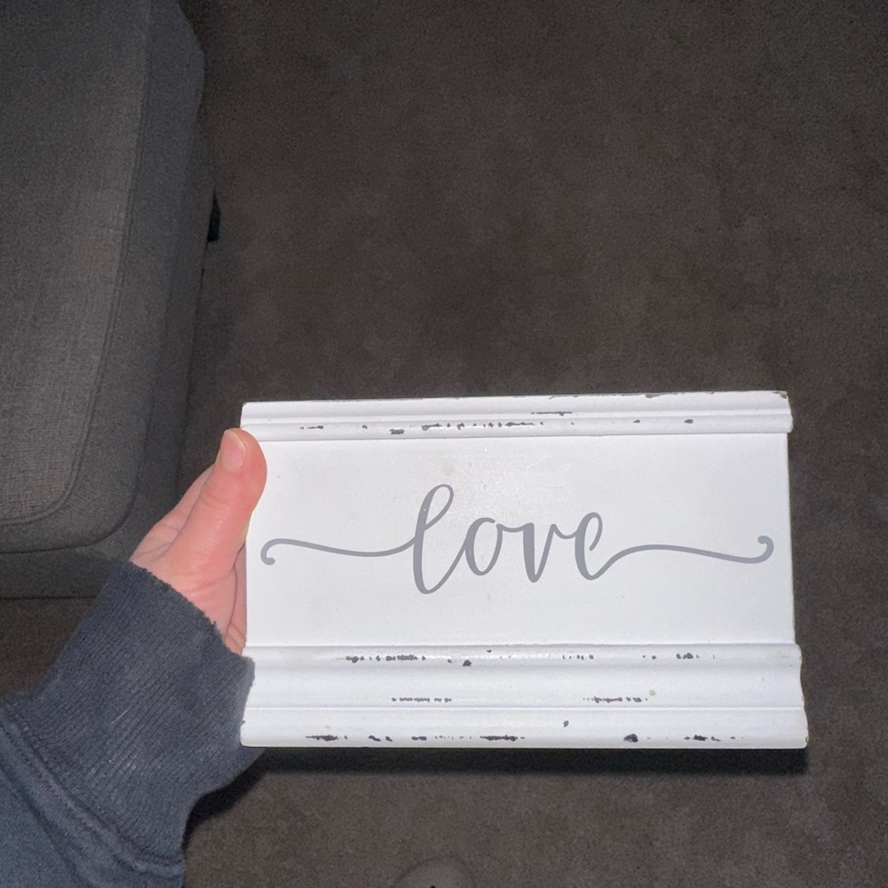 White Decorative Love Sign